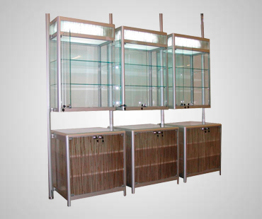 Gun Suspended Display Cases